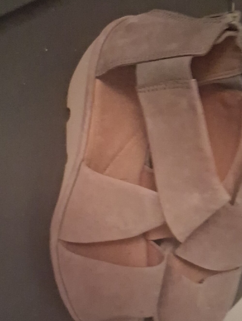 Women’s Open-Toe Suede Sandals in Light Taupe by Clarks - Picture 2 of 6